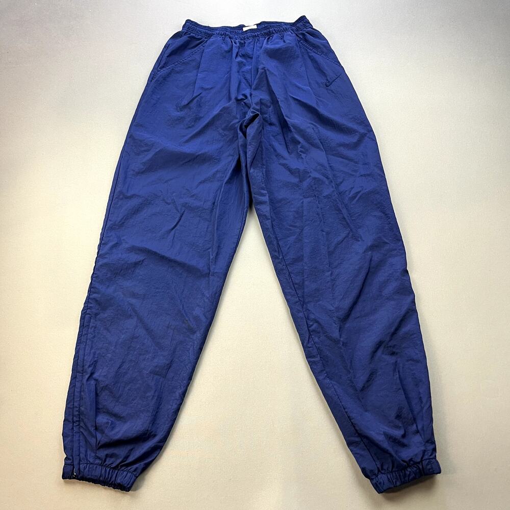 Vintage Nike Track Pants Mens Large Navy Blue Swoosh Sportswear Athletic 90s